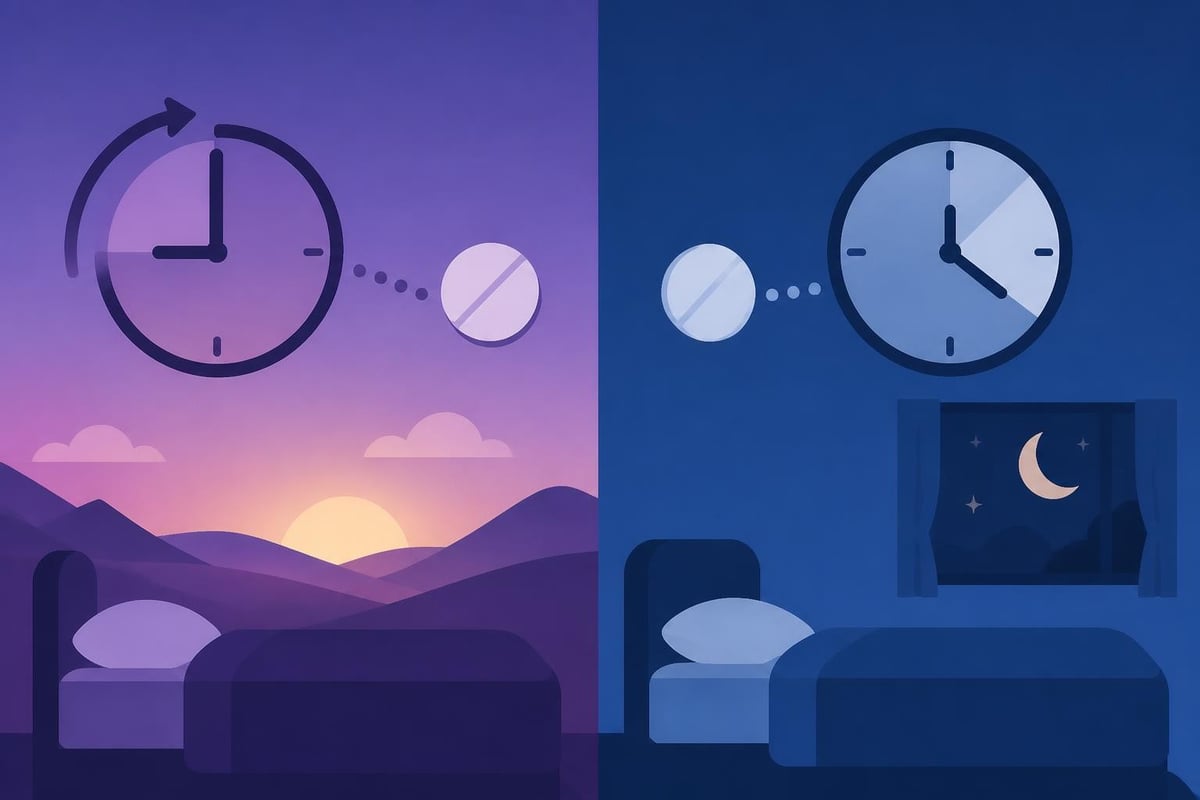 Melatonin timing effects on circadian rhythm