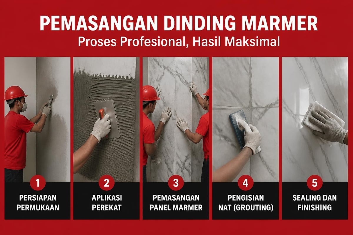 Marble installation techniques