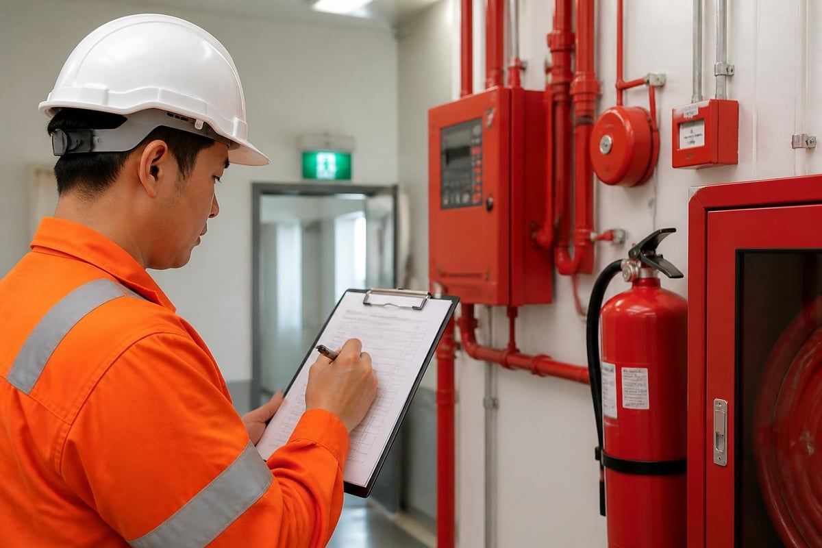 Integrated fire safety maintenance