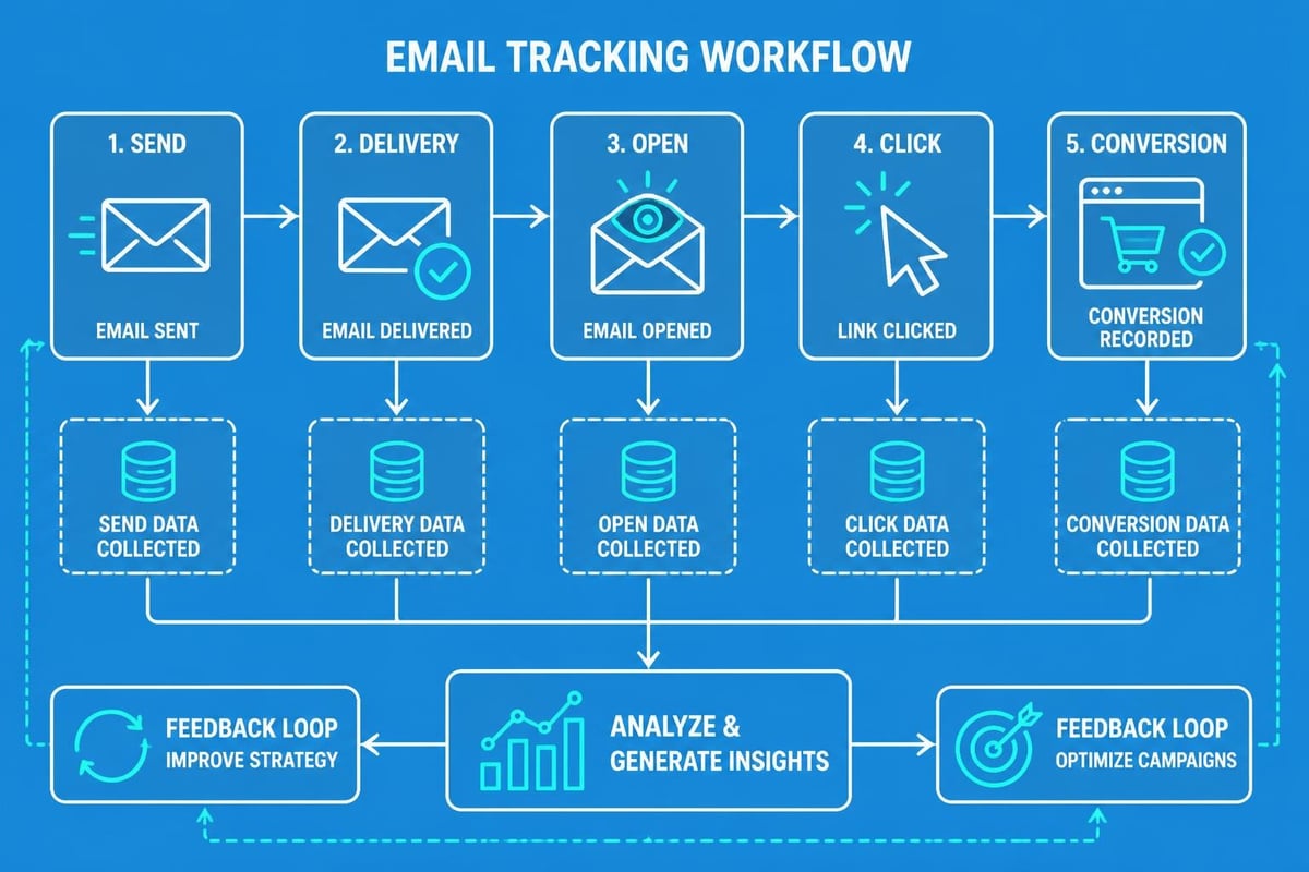 Email tracking metrics dashboard
