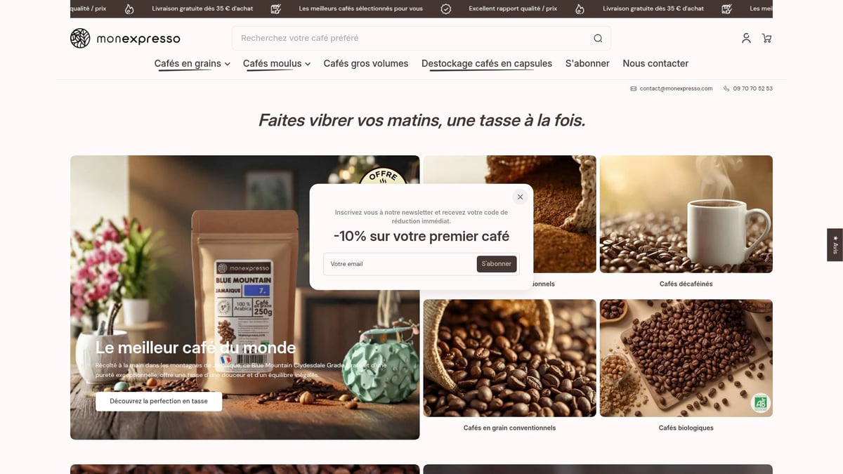 Guide Café Moulu 1kg : Conseils et Astuces 2026 - Découvrez la sélection de cafés moulus 1kg chez Monexpresso