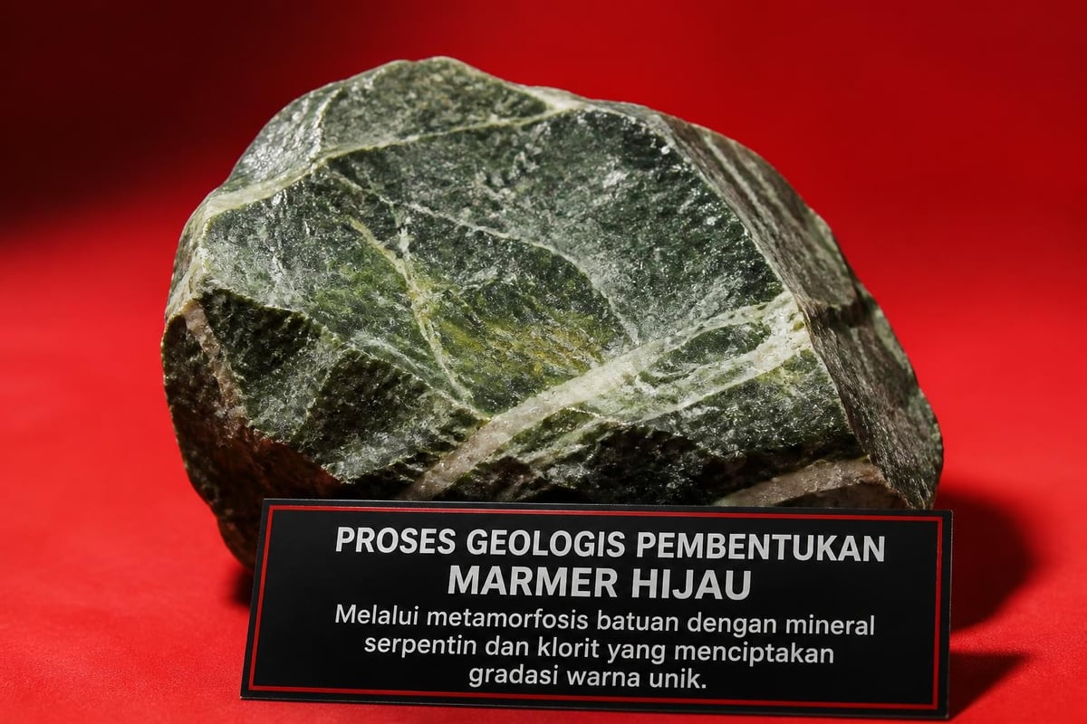 Karakteristik geologis marmer hijau