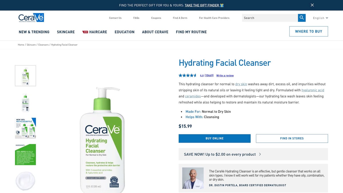 Top 8 Picks for Sensitive Skin Face Wash in 2026 - CeraVe Hydrating Facial Cleanser