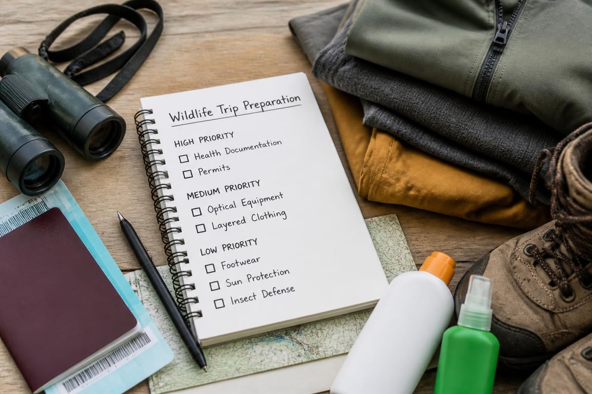 Wildlife trip packing essentials