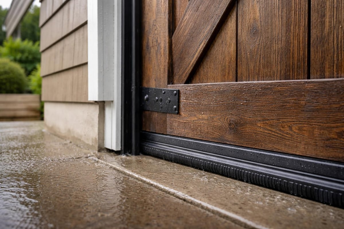 Weather sealing for barn doors