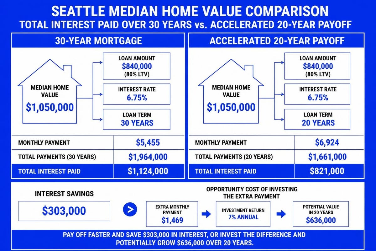 Mortgage payoff calculation comparison