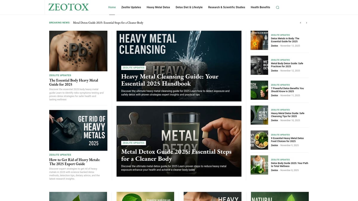 The Complete Guide to Natural Detox for a Healthier 2025 - Zeolite-Based Heavy Metal Detox: Science and Guidance