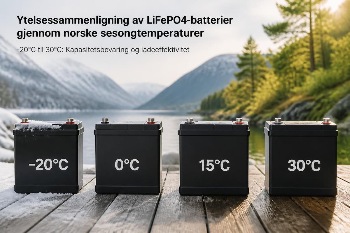 LiFePO4 ytelse i ulike temperaturer