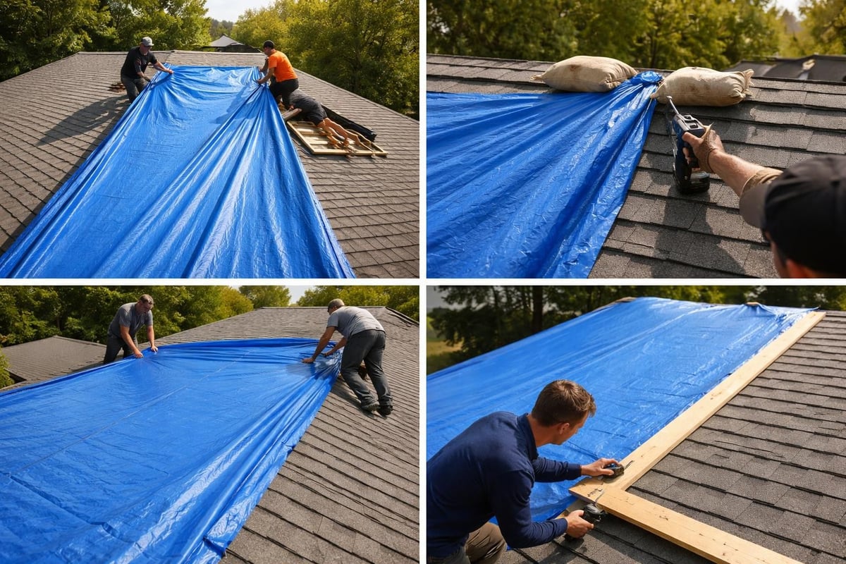 Tarp installation sequence