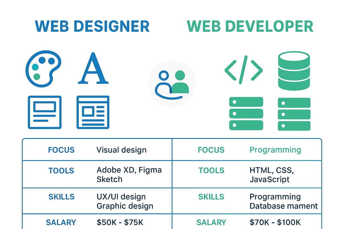 Core Differences: Web Designer vs Web Developer