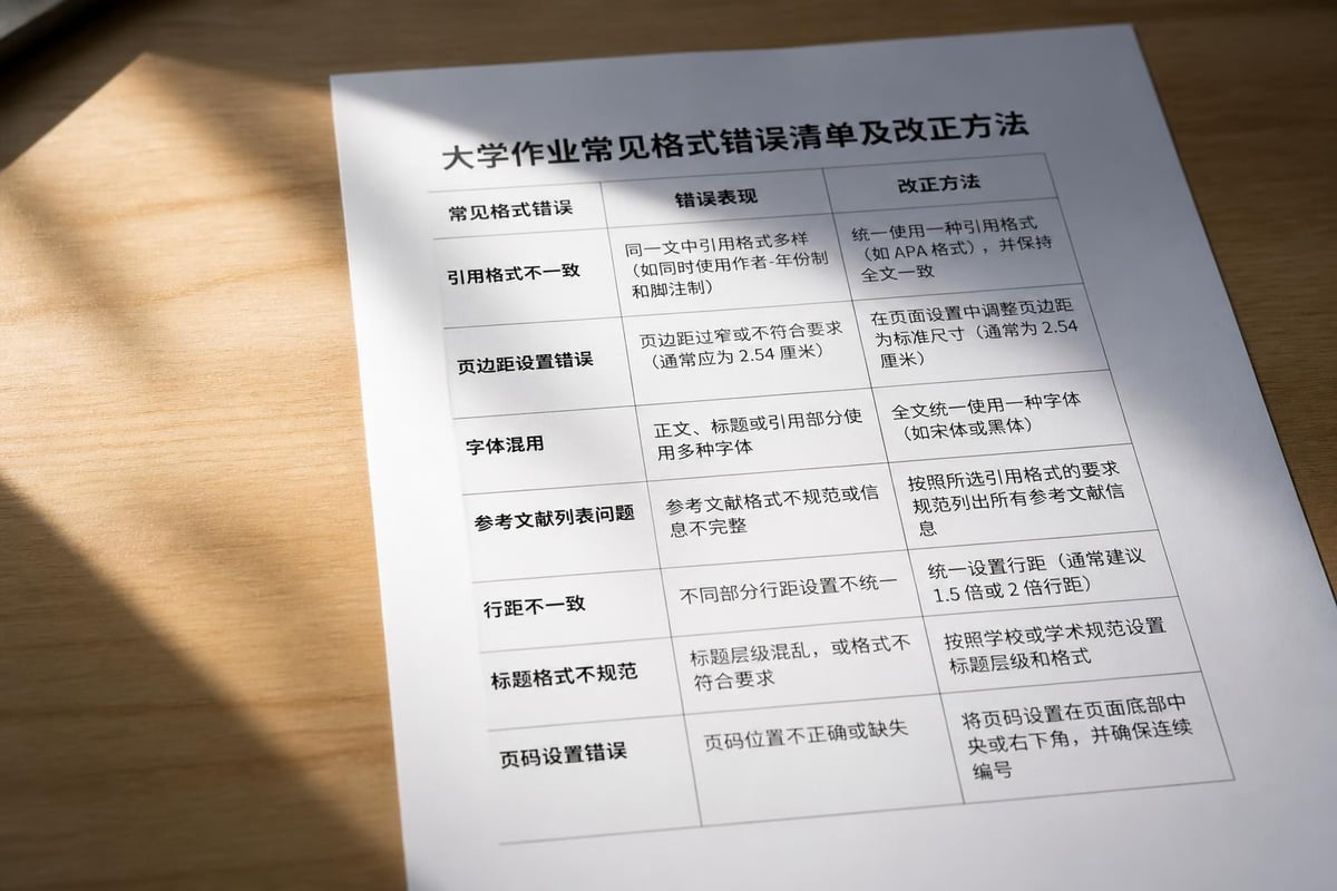 Common formatting mistakes