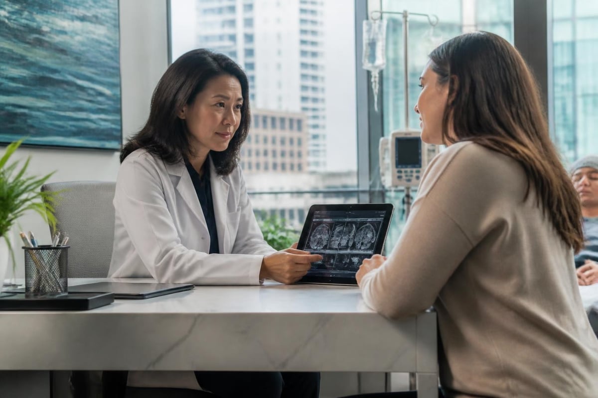 Patient journey through urban longevity clinic