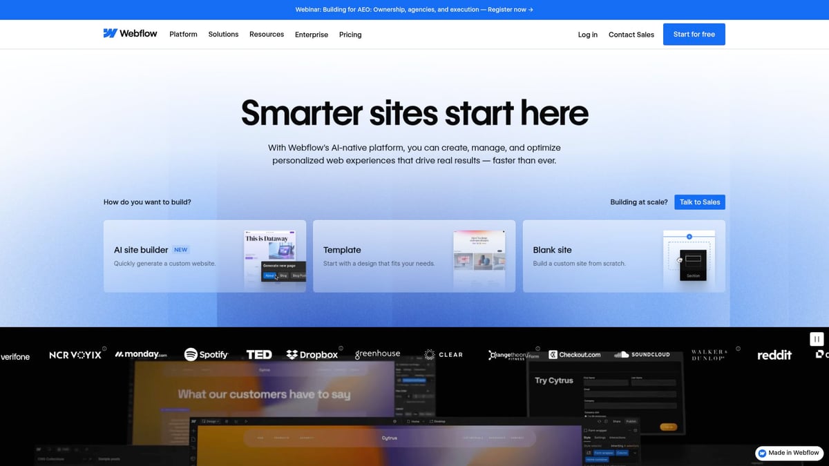 7 Powerful Best Website to Design Tools for 2026 - Webflow