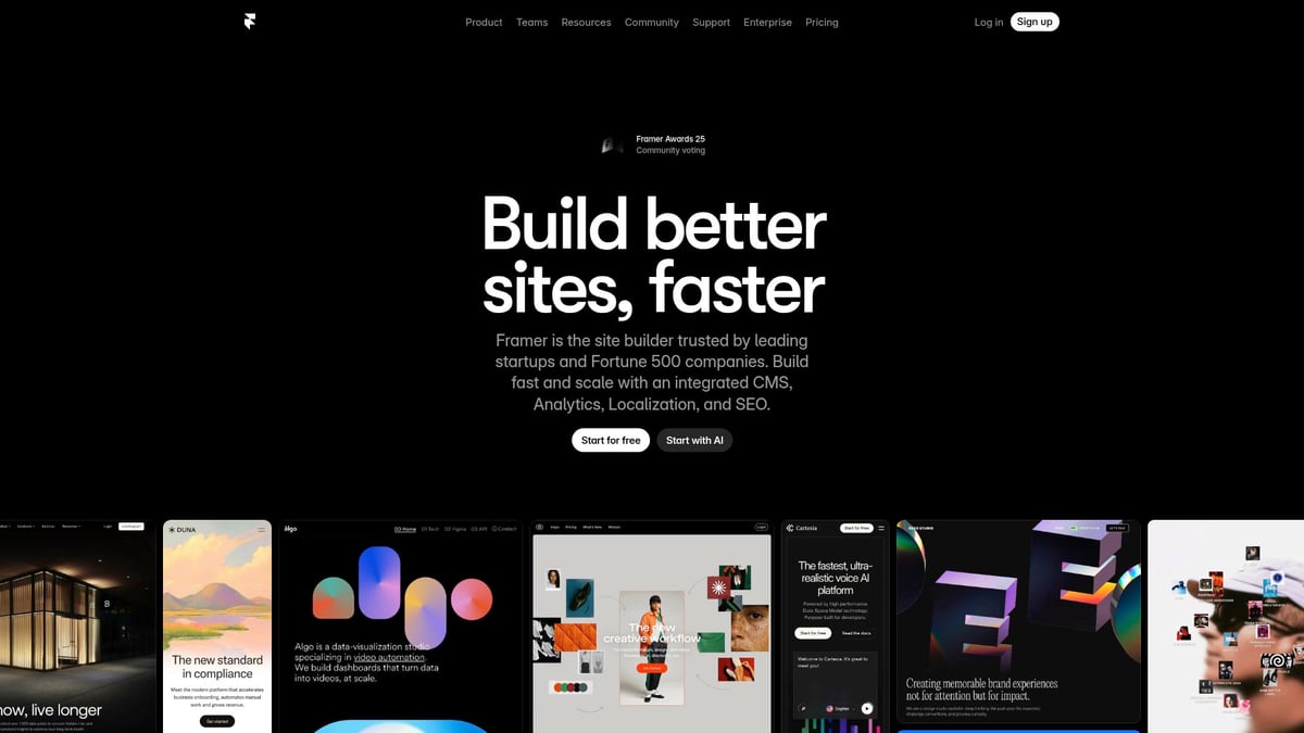 7 Powerful Best Website to Design Tools for 2026 - Framer
