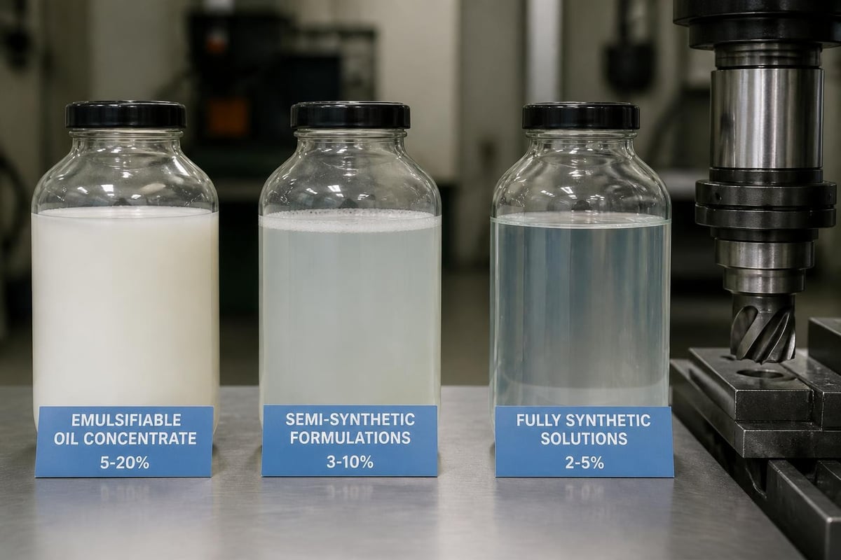 Water soluble cutting fluid types