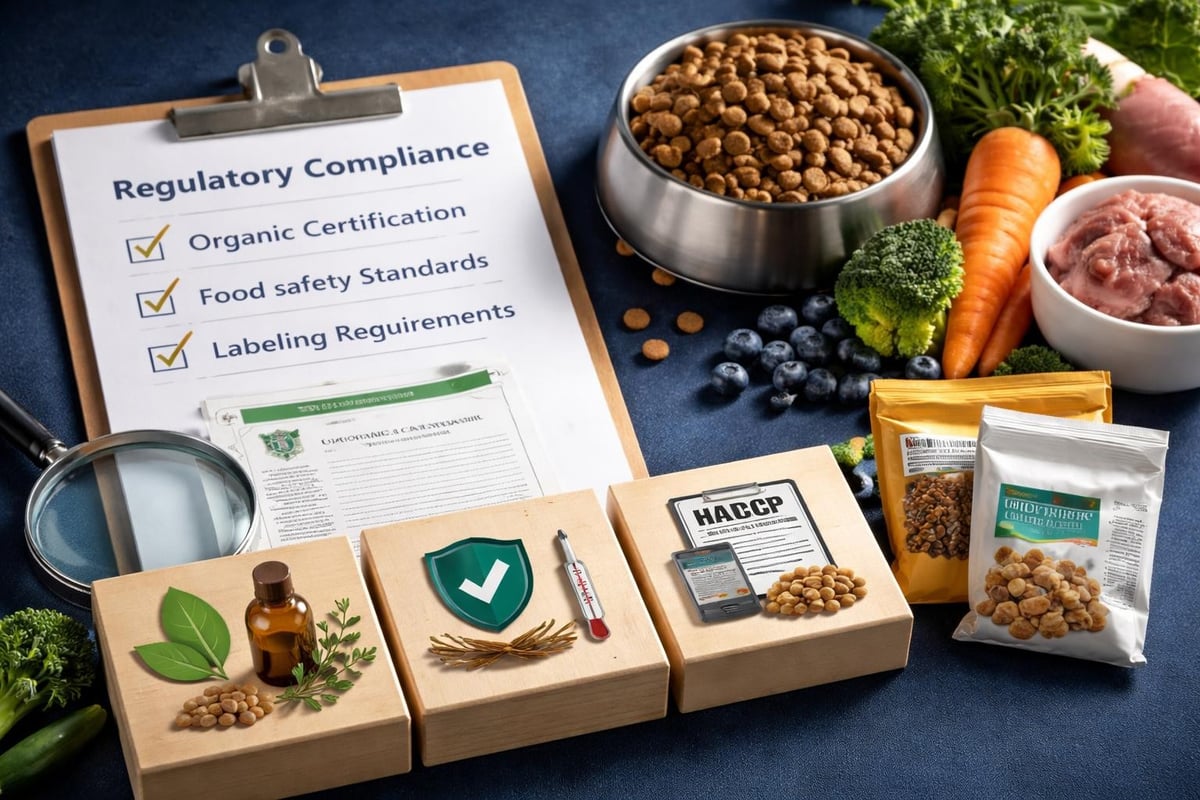 Organic certification process for pet food