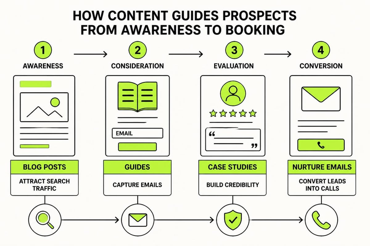 Content marketing funnel for service business