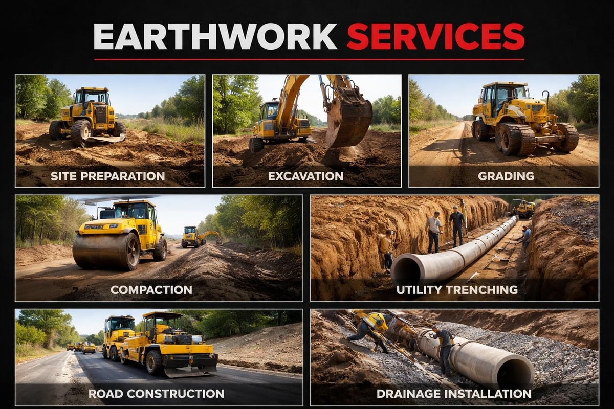 Earthwork service categories