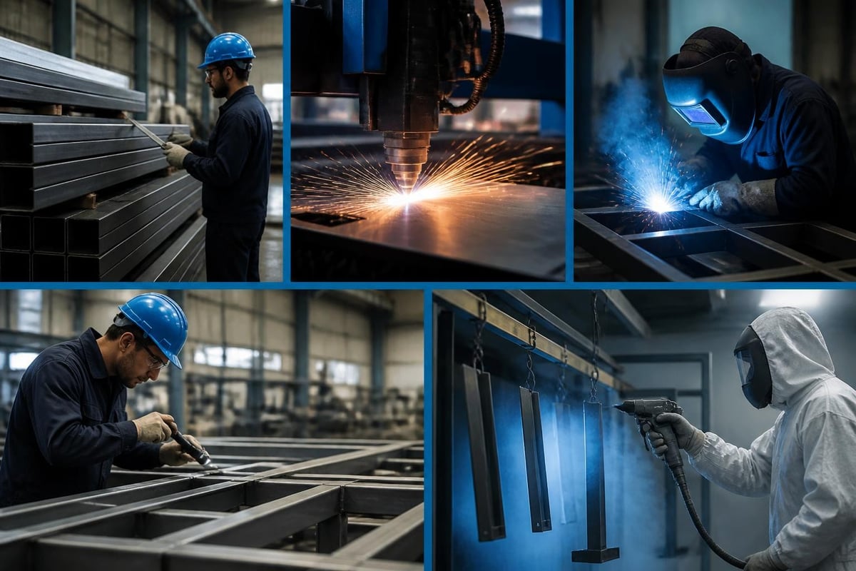Commercial metal fabrication workflow