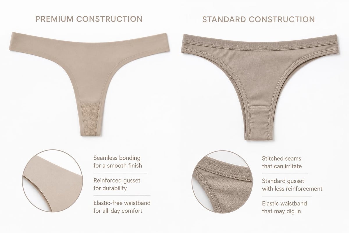 Thong construction quality comparison