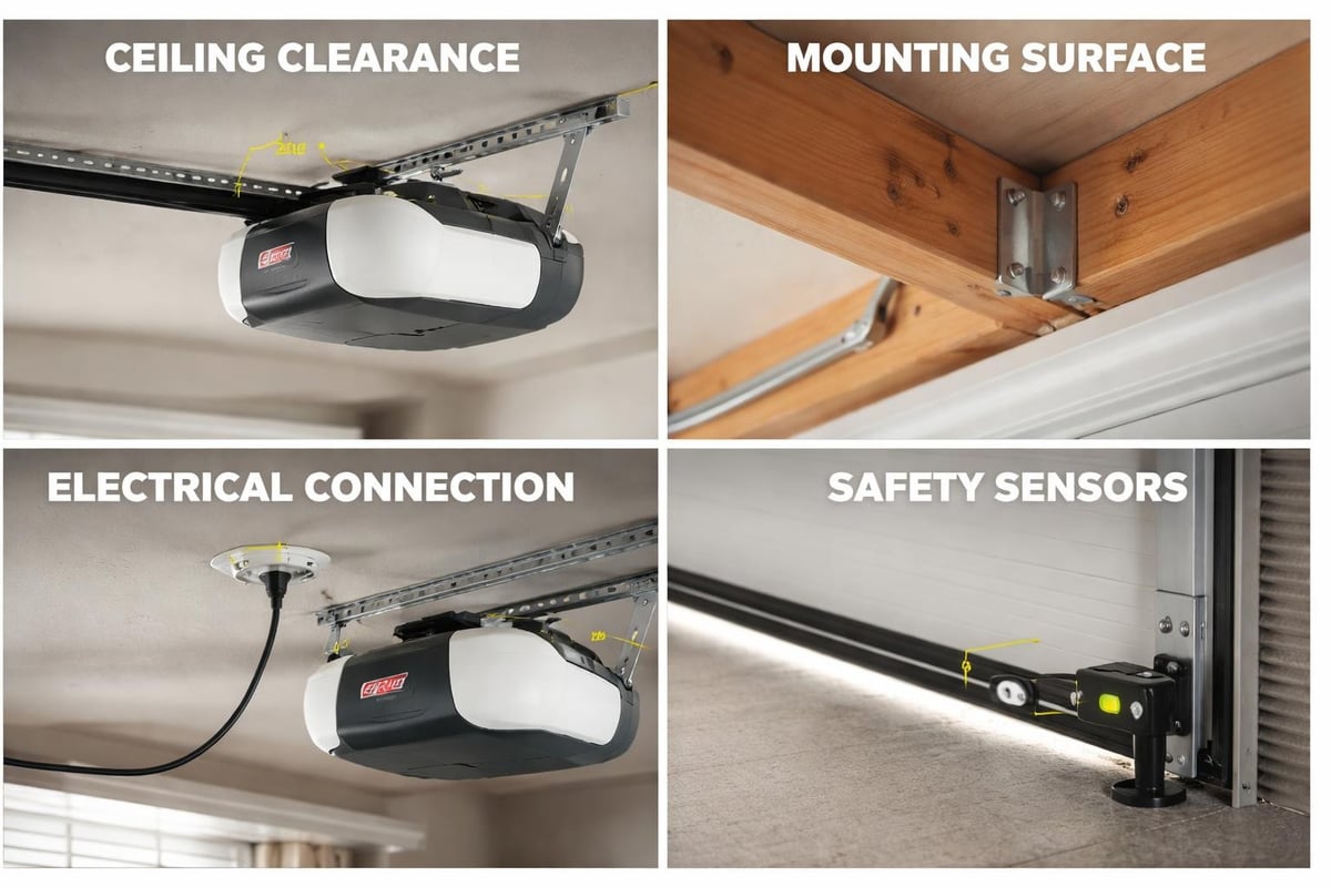 Garage door opener installation requirements