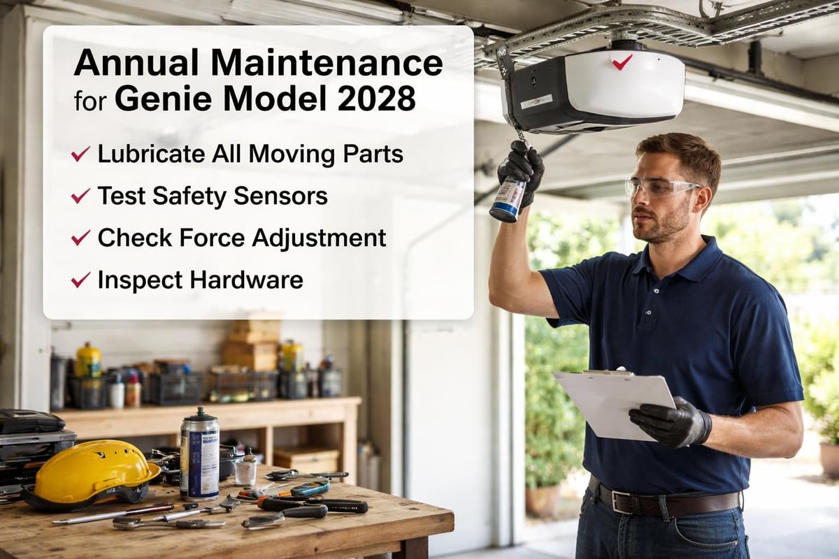 Garage door opener maintenance checklist
