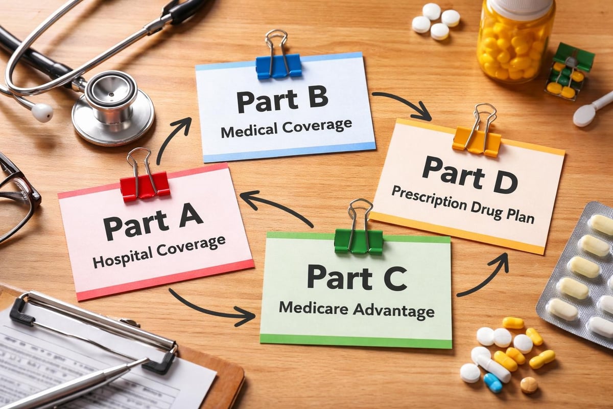 Medicare What Is It: Complete 2026 Guide to Coverage 1 Medicare parts structure