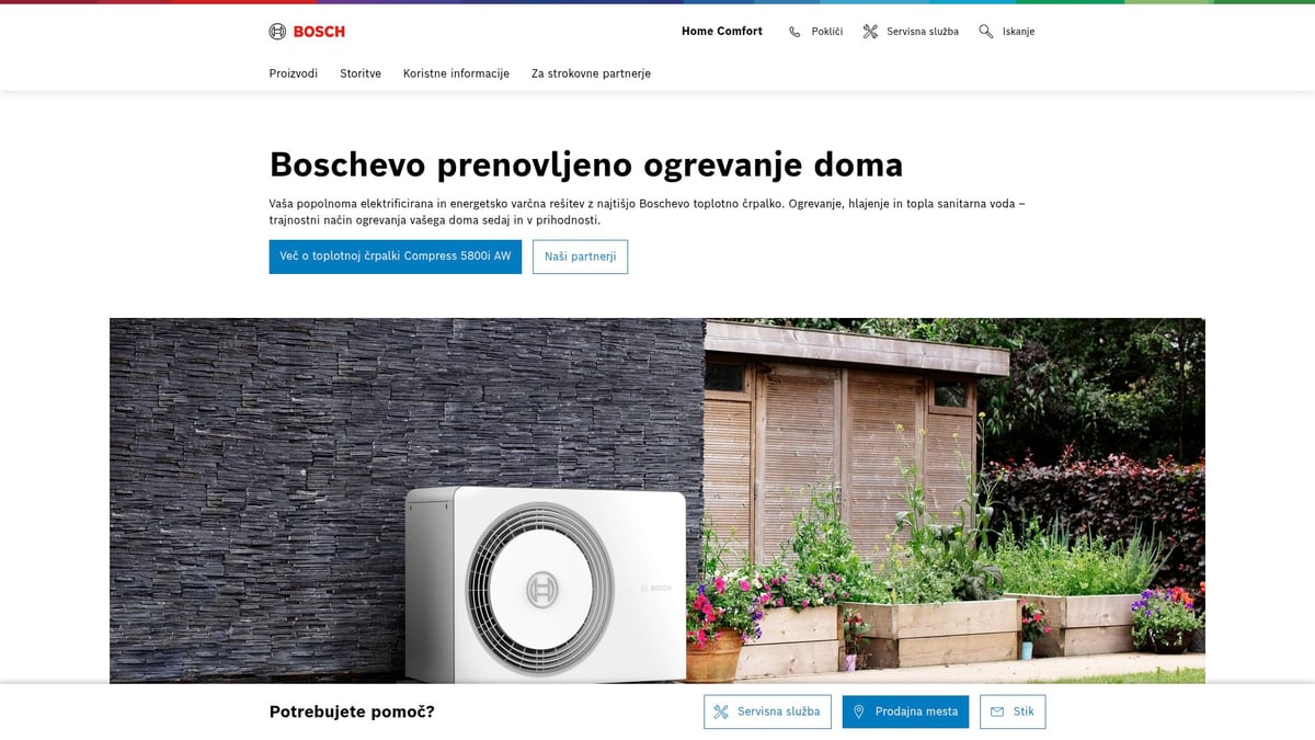 7 Najboljših Toplotne Črpalke za Vaš Dom v 2025 - Bosch Compress 7000i AW