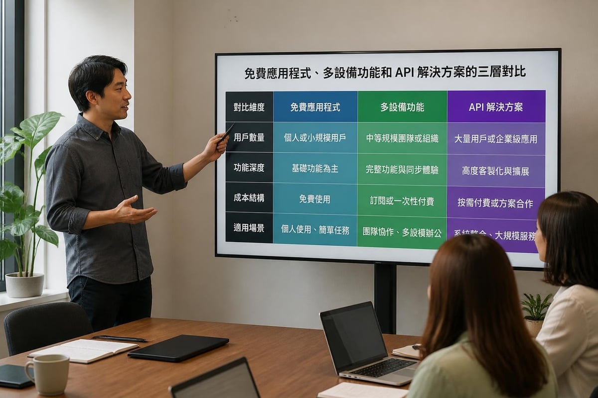 WhatsApp Business 應用程式與 API 的功能比較