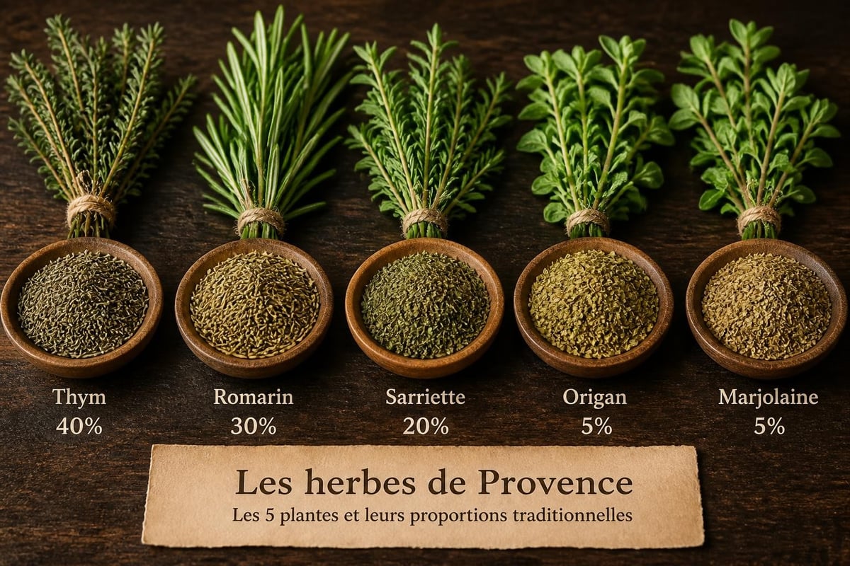 Composition des herbes provençales
