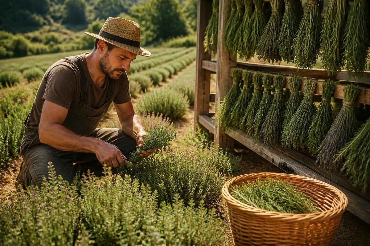 Production biologique des herbes provençales