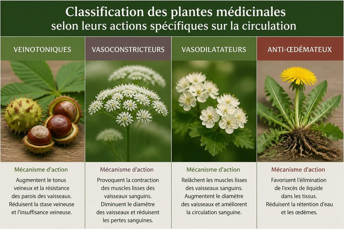 Plantes veinotoniques pour tisanes circulatoires