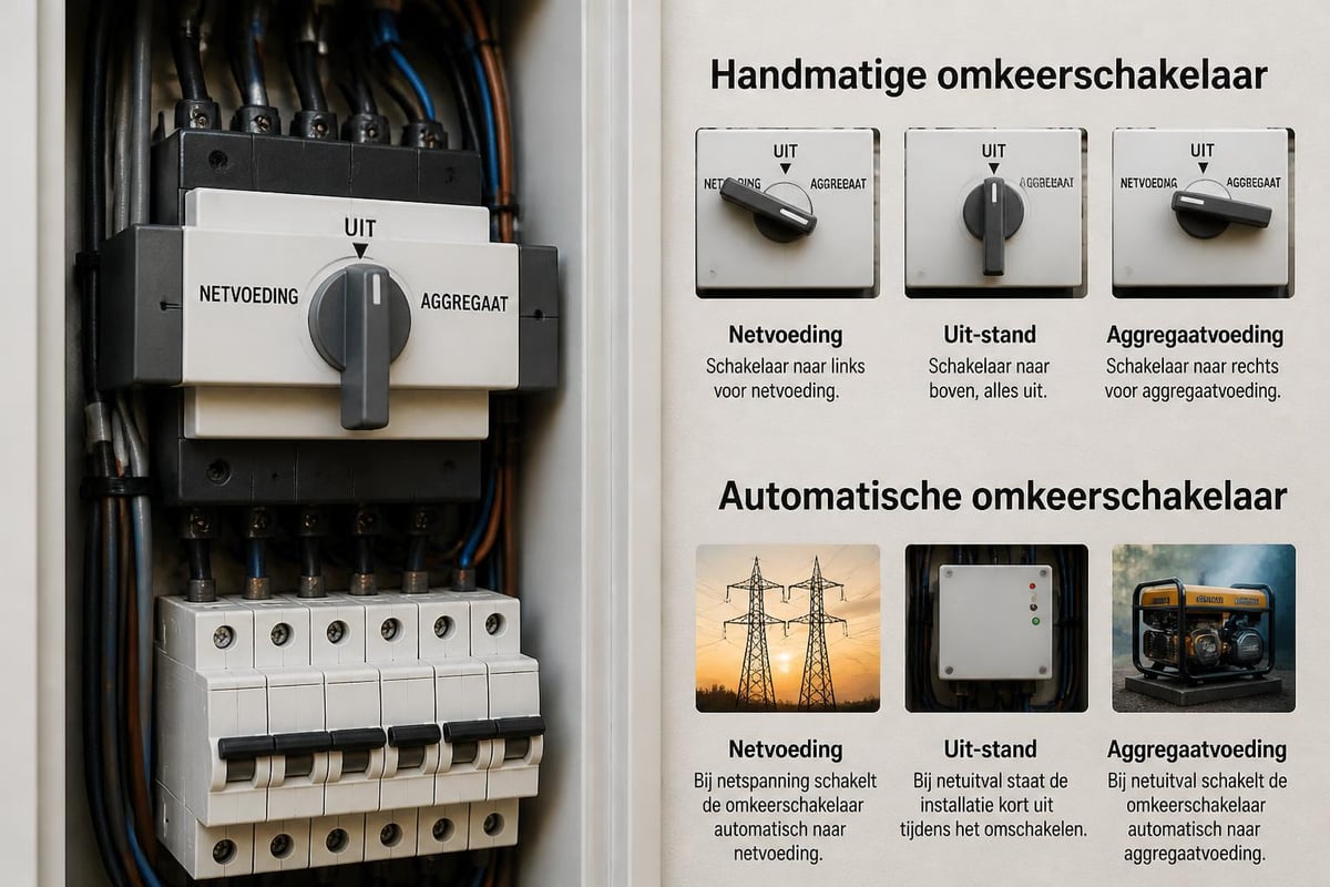 Omkeerschakelaar installatie meterkast