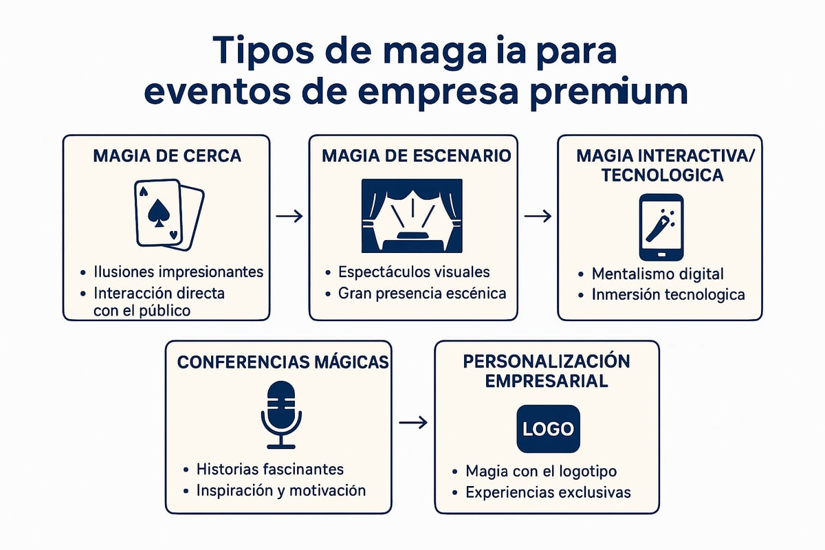 Tipos de magia para eventos de empresa premium