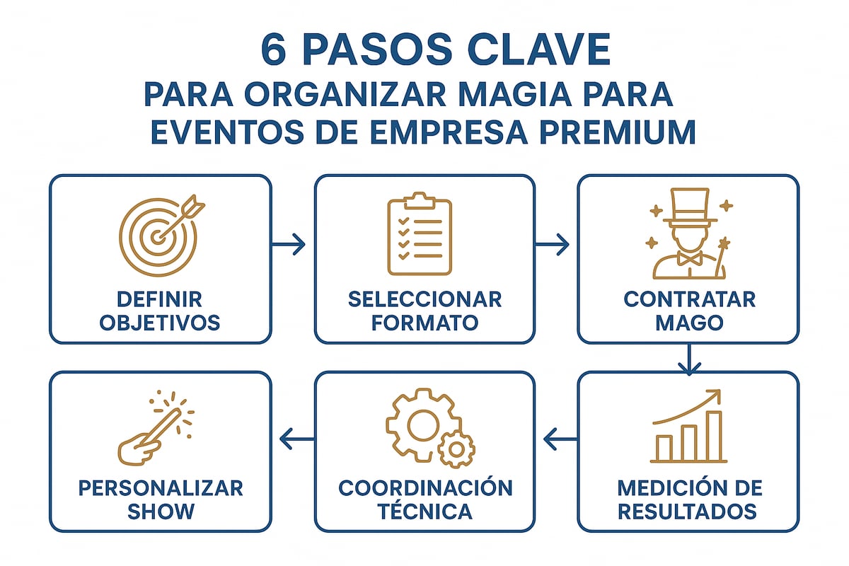 Cómo organizar un evento de empresa premium con magia: pasos clave