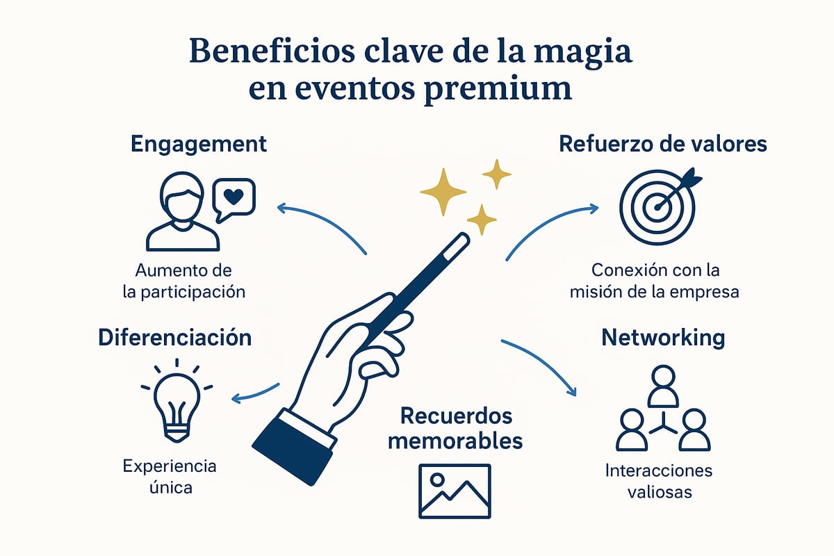 Beneficios de la magia en eventos corporativos premium