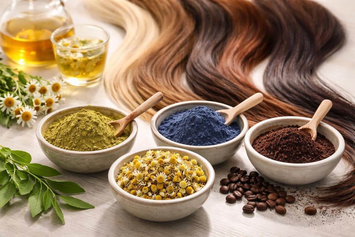 Naturlige h&aring;rfarvningsmetoder