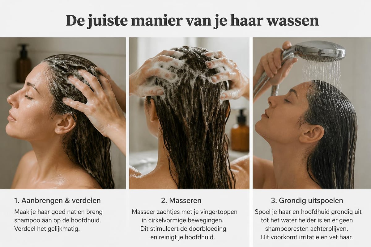 Proper hair washing technique