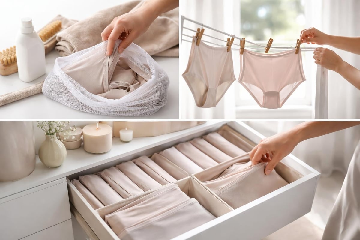 Seamless underwear care guide