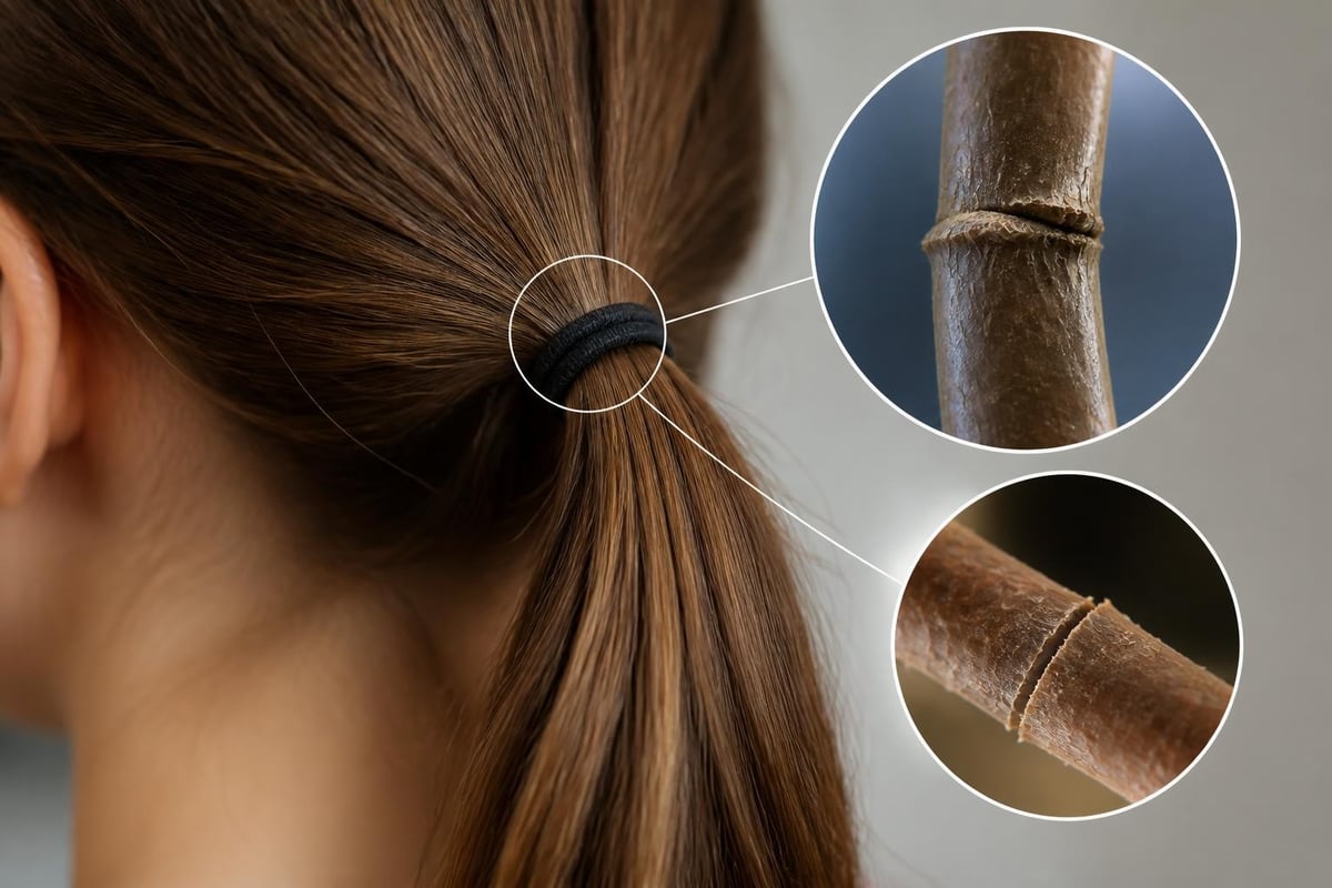 Hair damage from elastic ties