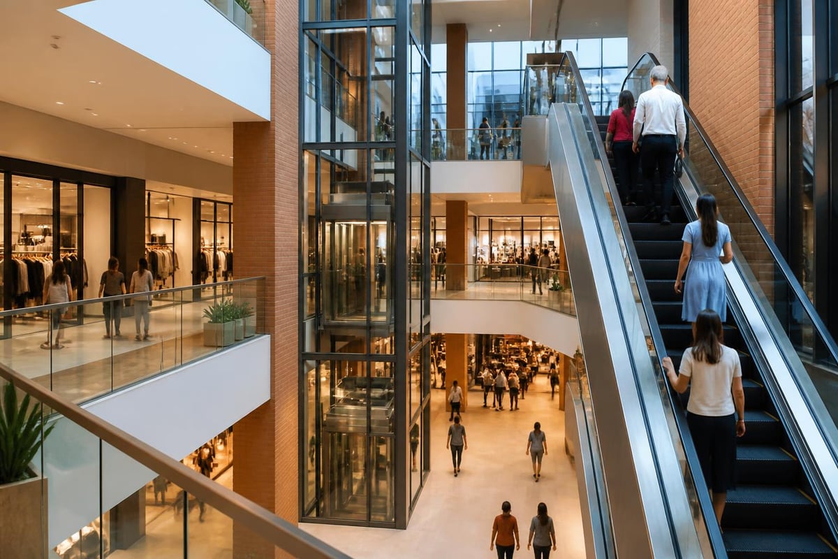 Mall traffic flow patterns