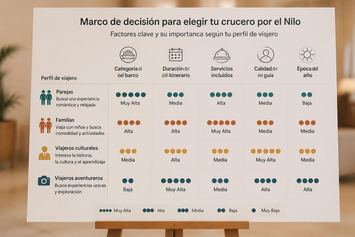 Proceso de selección de crucero por Nilo