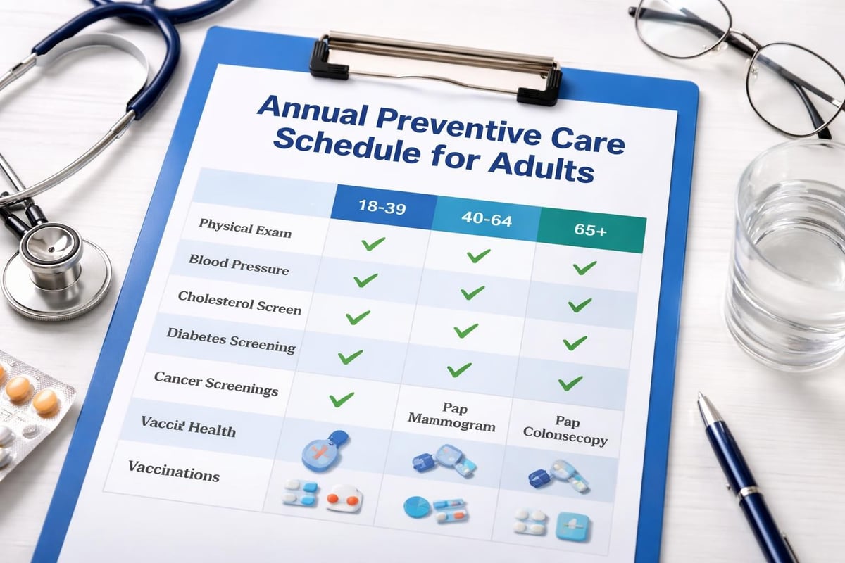 Preventive care timeline
