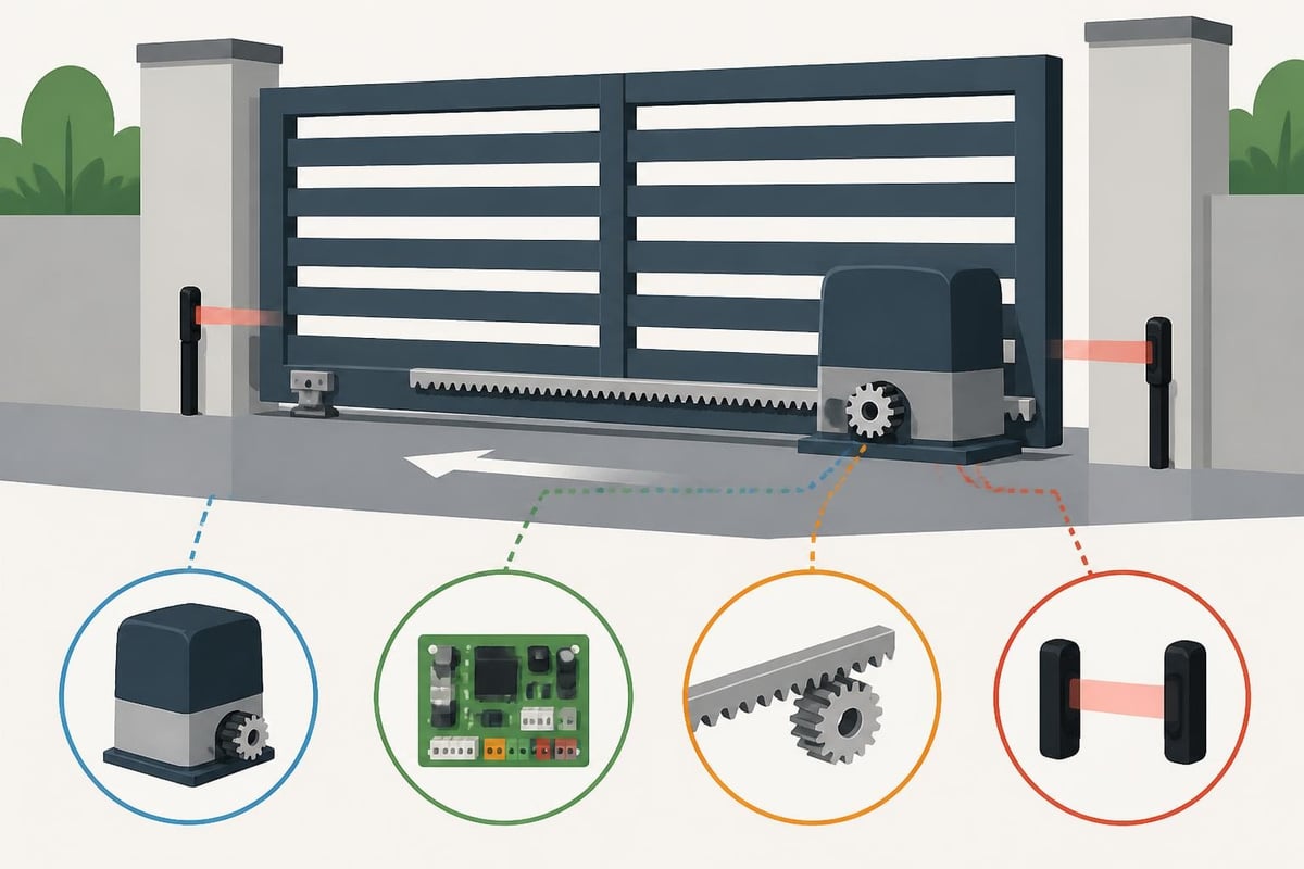 Electric Sliding Gate Opener Components
