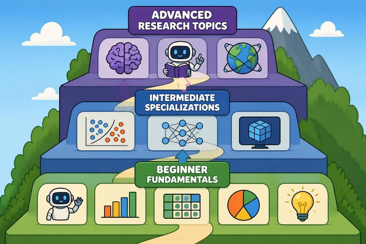 AI course categories and skill levels
