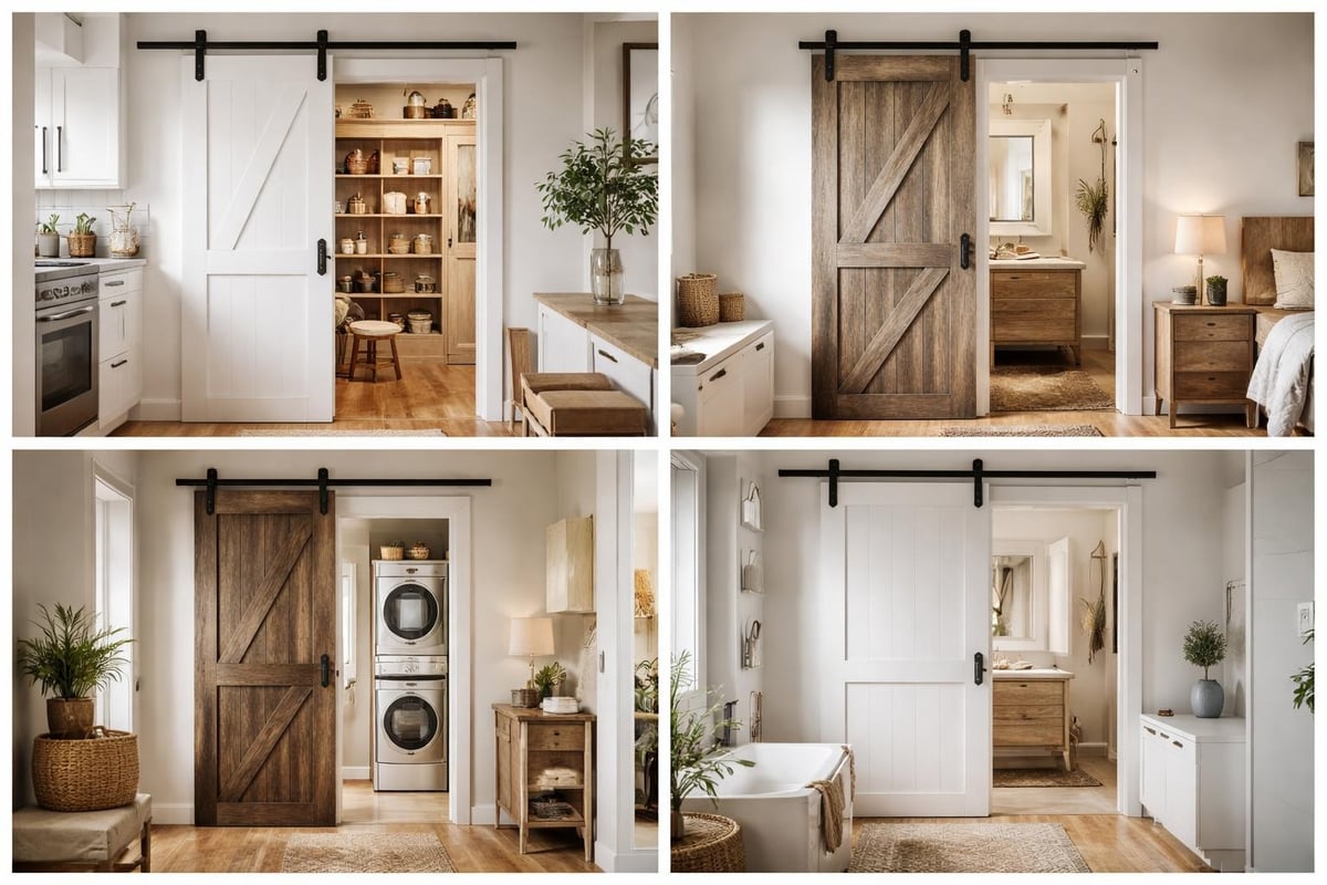 Space-saving benefits of barn door installations