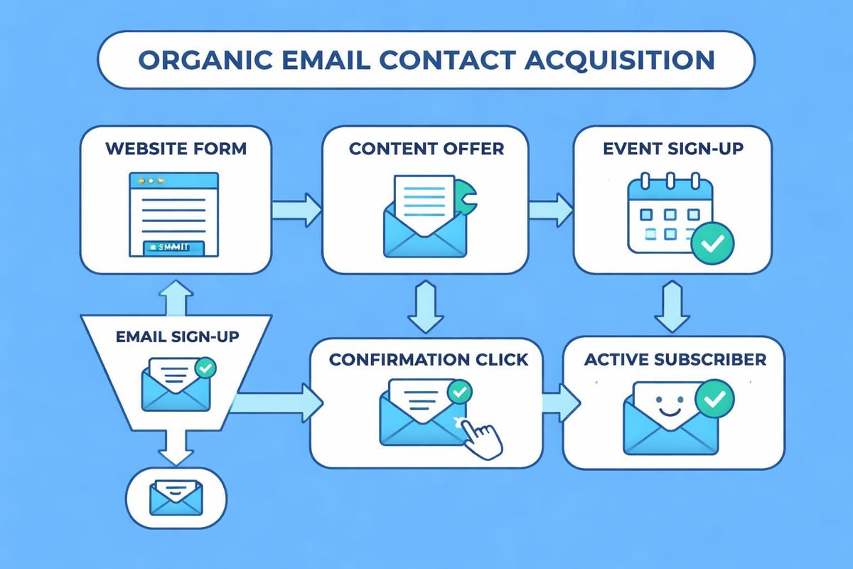 Email contact acquisition strategy
