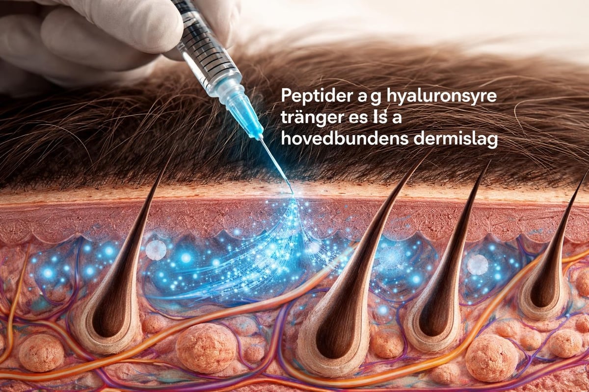 Hår filler injection proces