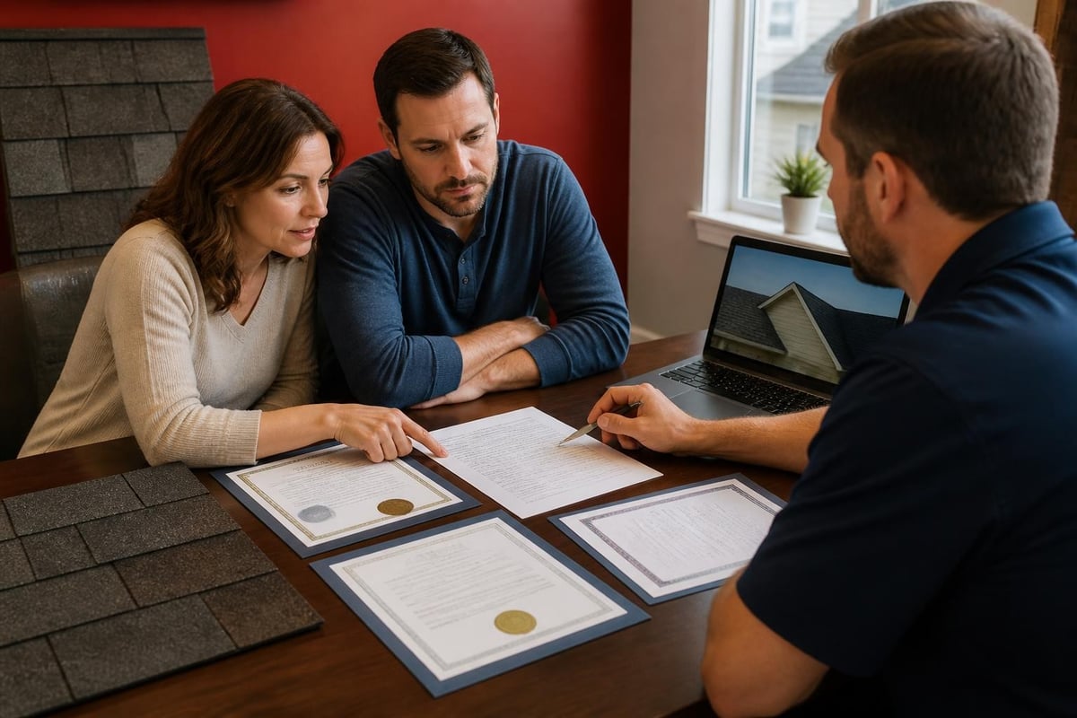 Roofing certification verification