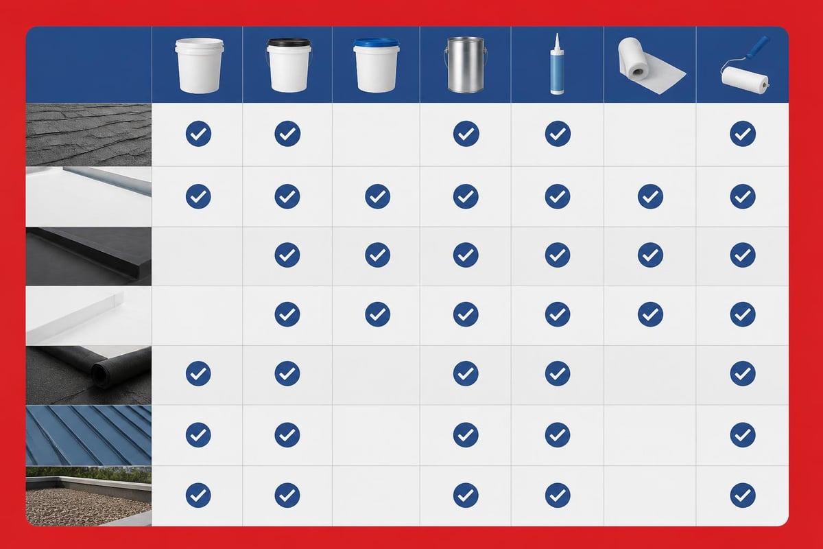 Roofing system compatibility matrix